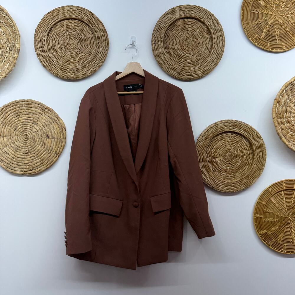 Studio by Torrid Brown Blazer Jacket Plus Size 2X